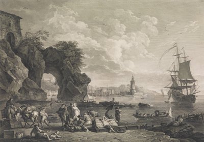 Vue de Pausilype bij Napels, 1785 door Robert Daudet