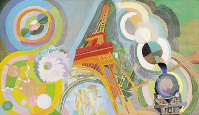 Lucht, spoor en water, studie door Robert Delaunay
