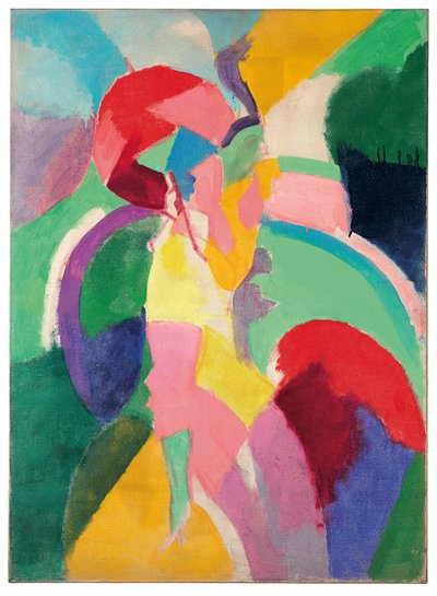 Vrouw met parasol of De Parijse door Robert Delaunay