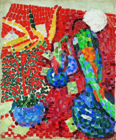 Stilleven met een Papegaai, 1907 door Robert Delaunay