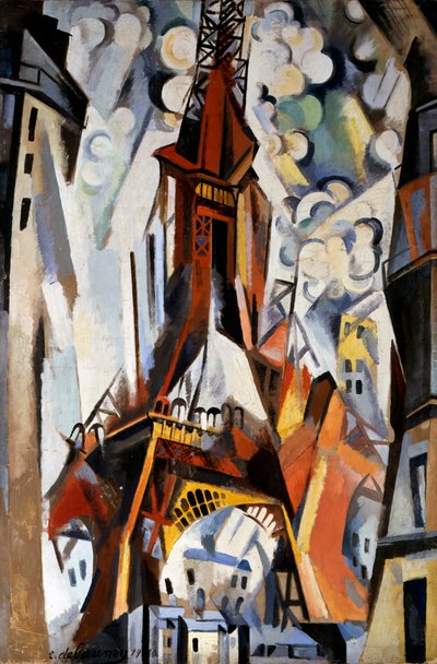De Eiffeltoren, 1910-1911 door Robert Delaunay
