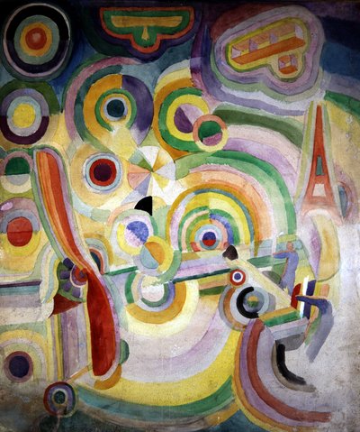 Hulde aan Bleriot door Robert Delaunay (1885-1941). door Robert Delaunay