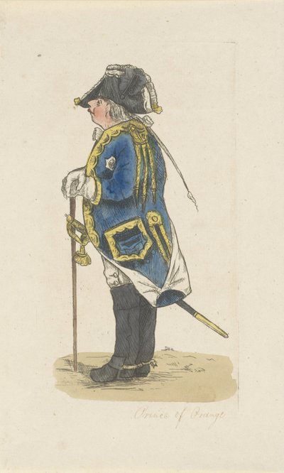 Portret van Willem V, prins van Oranje-Nassau door Robert Dighton