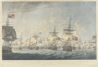 Slag bij Kamperduin (1797): aanval door de Britse vloot door Robert Dodd
