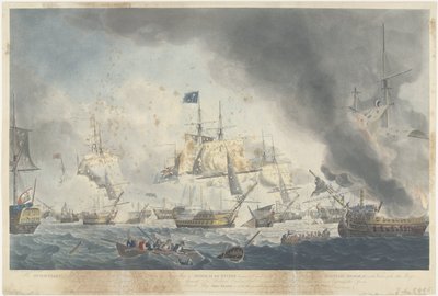 Slag bij Kamperduin (1797): nederlaag van de Bataafse vloot door Robert Dodd