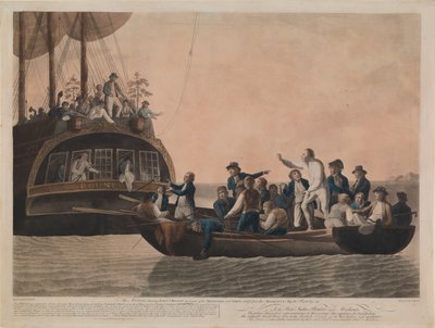 De muiters zetten Bligh en zijn bemanning van de 