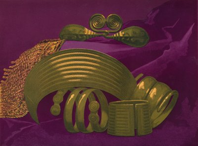 Gouden sieraden uit Suite en een armband, 1863 door Robert Dudley
