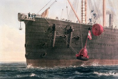Het leggen van de trans-Atlantische telegraafkabel, 8 augustus 1866 door Robert Dudley