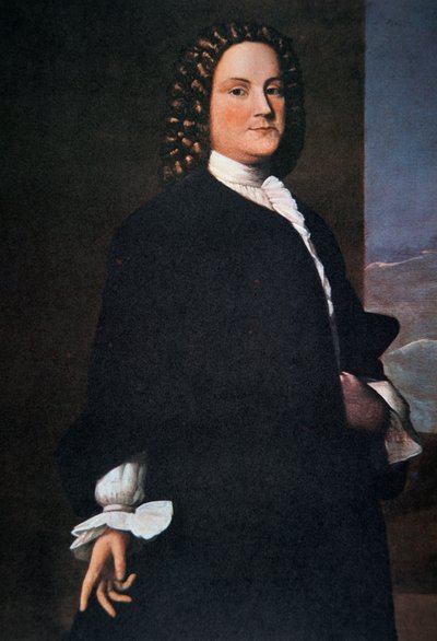 Benjamin Franklin in zijn vroege 40s door Robert Feke