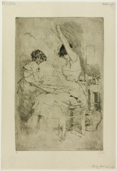 Kralenrijgers, Venetië door Robert Frederick Blum