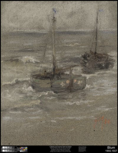 Vissersboten voor anker, 1884 door Robert Frederick Blum