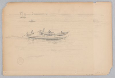 Vissersboten, Japan door Robert Frederick Blum
