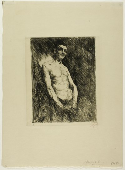 Halfnaakt figuur van een man door Robert Frederick Blum