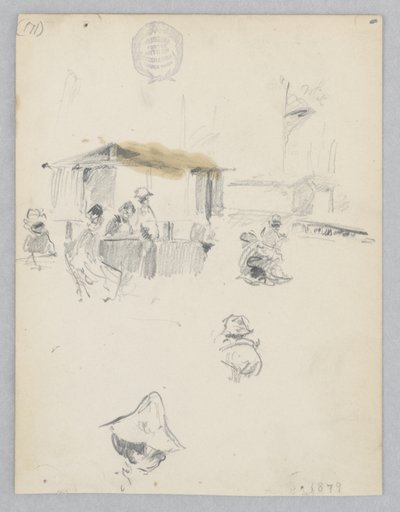 Marktscène door Robert Frederick Blum