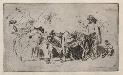 Mannen en ezels, Rome door Robert Frederick Blum