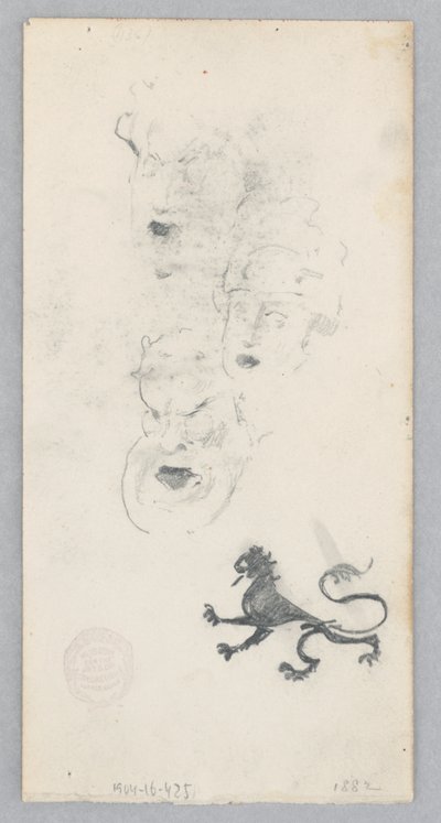 Staande leeuw door Robert Frederick Blum