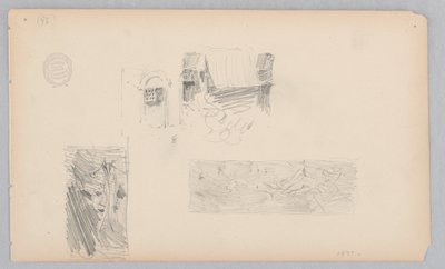 Straatscène door Robert Frederick Blum