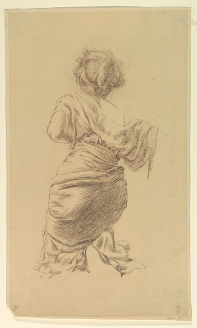 Studie voor een knielende vrouw, "Vintage Festival," Mendelssohn Glee Club, New York, NY door Robert Frederick Blum