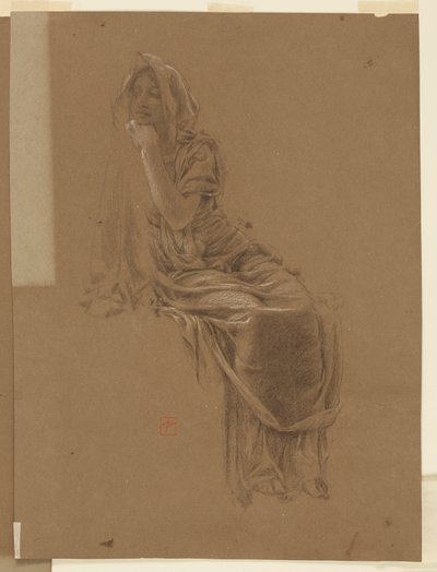 Studie voor een zittende vrouw, "Vintage Festival," Mendelssohn Glee Club, New York, NY door Robert Frederick Blum