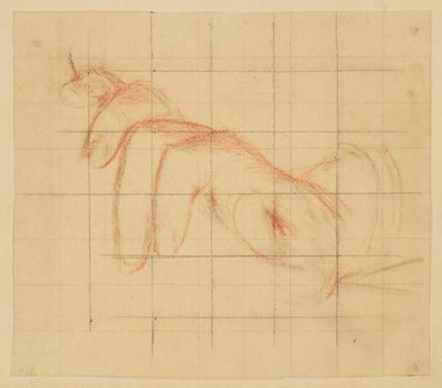 Studie voor linkerhand, "Oogstfeest," Mendelssohn Glee Club, New York, NY door Robert Frederick Blum