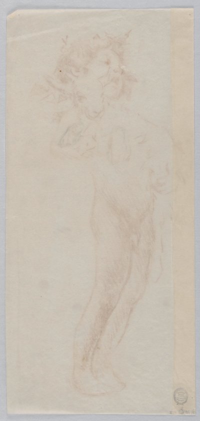 Studie voor staande jongen met geit, “Vintage Festival,” Mendelssohn Glee Club, New York, NY door Robert Frederick Blum