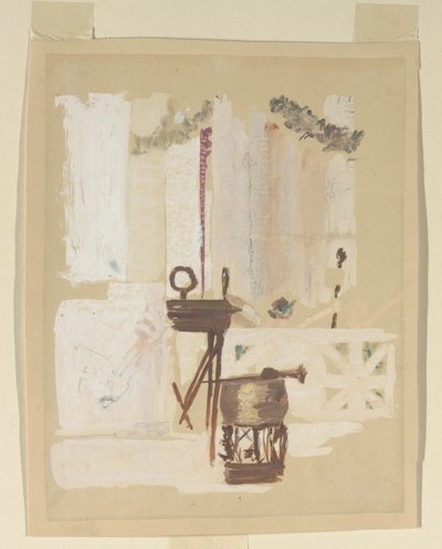 Studie voor de ingang van een tempel, "Vintage Festival", Mendelssohn Glee Club, New York, NY door Robert Frederick Blum