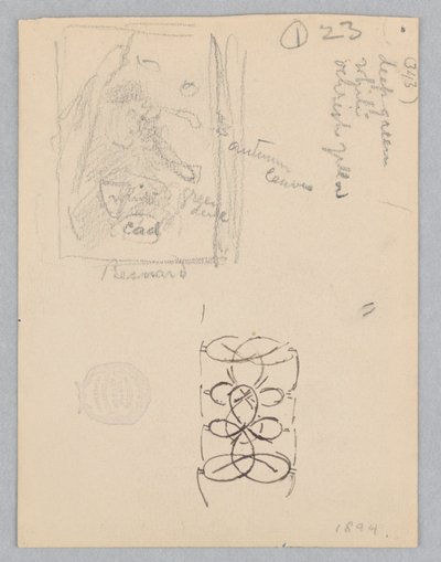 Studie voor het landschap, "Moods to Music," Mendelssohn Glee Club, New York, NY door Robert Frederick Blum