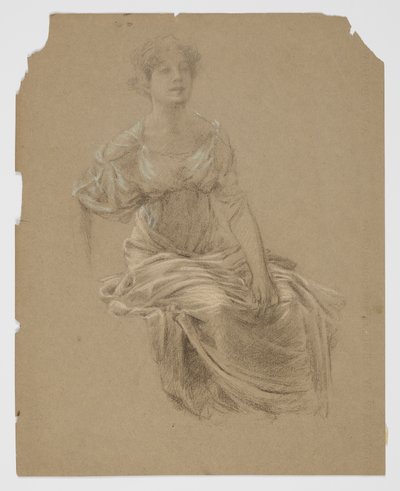 Studie voor Vrouw, “Oogstfeest,” Mendelssohn Glee Club, New York, NY door Robert Frederick Blum
