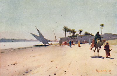 Een Nijl-dorp, c1880, 1904 door Robert George Talbot Kelly