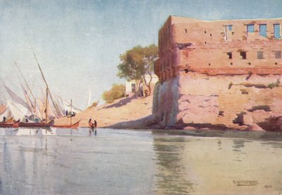 Een Verwoest Paleis in Mit Gamr, ca. 1880, 1904 door Robert George Talbot Kelly