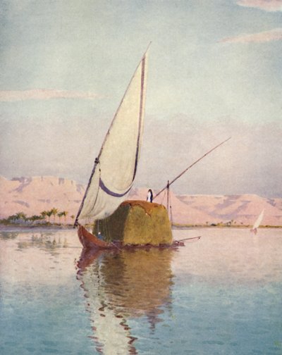 Een Tibbin-boot op de Nijl, ca. 1880, 1904 door Robert George Talbot Kelly