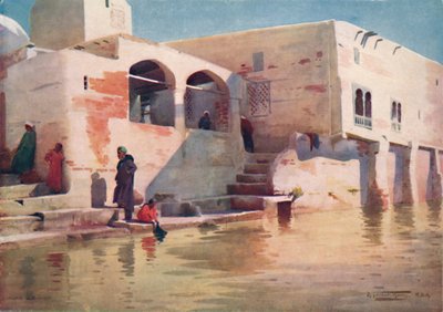 Een Moskee aan het Water in Menzala, ca. 1880, 1904 door Robert George Talbot Kelly