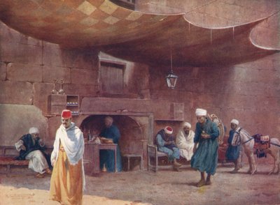Een Arabisch café, Caïro, ca. 1880, 1904 door Robert George Talbot Kelly