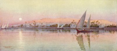 Caïro vanaf de rivier - Avond, c1880, 1904 door Robert George Talbot Kelly
