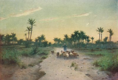 In het Land van Gosen - Avond, ca. 1880, 1904 door Robert George Talbot Kelly