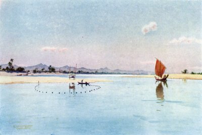 Netvissen op de Irrawaddy door Robert George Talbot Kelly