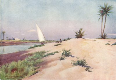 Op het Ismailia-kanaal, nabij Tel-El-Kebir door Robert George Talbot Kelly