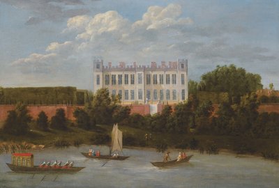 Een Uitzicht op Syon House vanaf de Theems door Robert Griffier