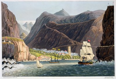De wegen, St. Helena, 1815 door Robert Havell