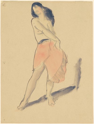 Danseres in een Rode Rok, Nr. 2 door Robert Henri