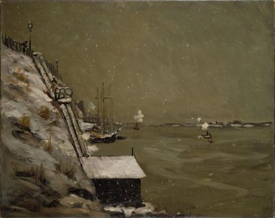 Oostelijke Rivieroever, Winter door Robert Henri