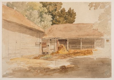 Studie van een schuur, ca. 1820-29 door Robert Hills