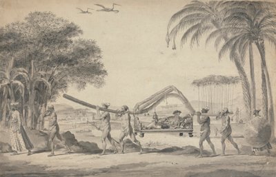 Reiziger in een palankijn in India door Robert Home