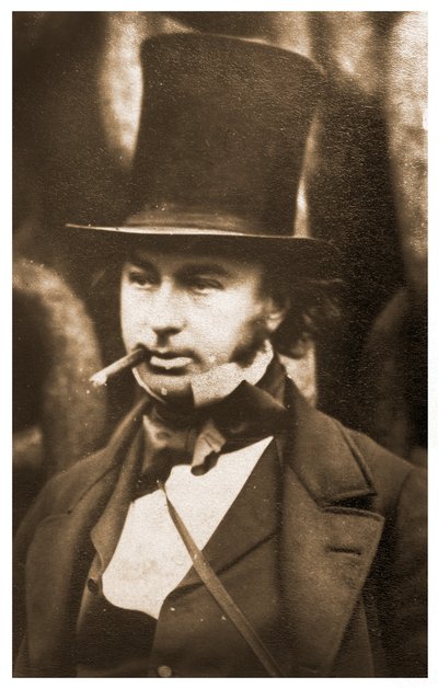 Portret van Isambard Kingdom Brunel bij de lanceerkettingen van de SS Great Eastern, 1857 door Robert Howlett