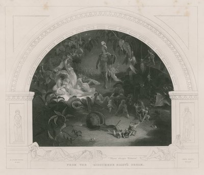 Daar Slaapt Titania, uit de Midzomernachtsdroom door Robert Huskisson