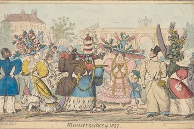 Monstrositeiten van 1827 door Robert Isaac Cruikshank