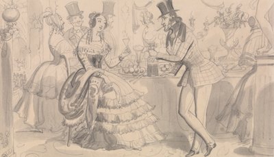 Openbare Verfrissing in de Hoge Kringen door Robert Isaac Cruikshank