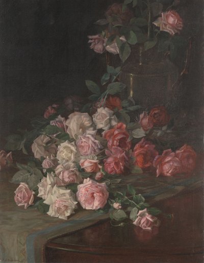 Rozen en Mahonie, c.1900 door Robert Jenkins Onderdonk