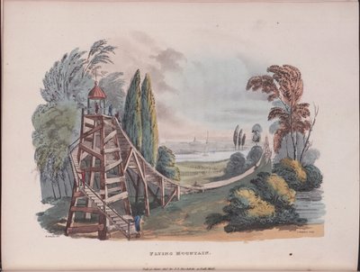 Vliegende berg Montagnes Russes in Klein Rusland, 1815 door Robert Johnston