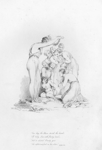 Anacreon, Ode XX (gravure) door Robert Kerr (after) Porter